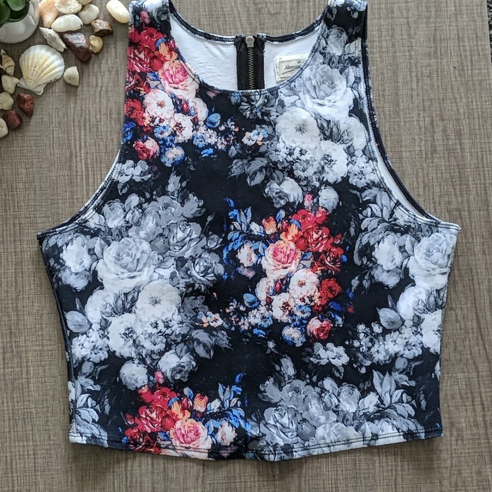 Abercrombie & Fitch Floral Tank Crop Top